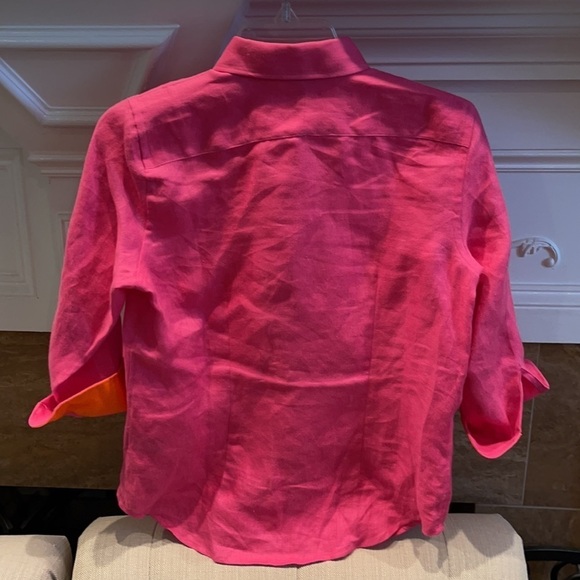 Lauren By Ralph Lauren Women 100% Linen Shirt - Picture 4 of 9